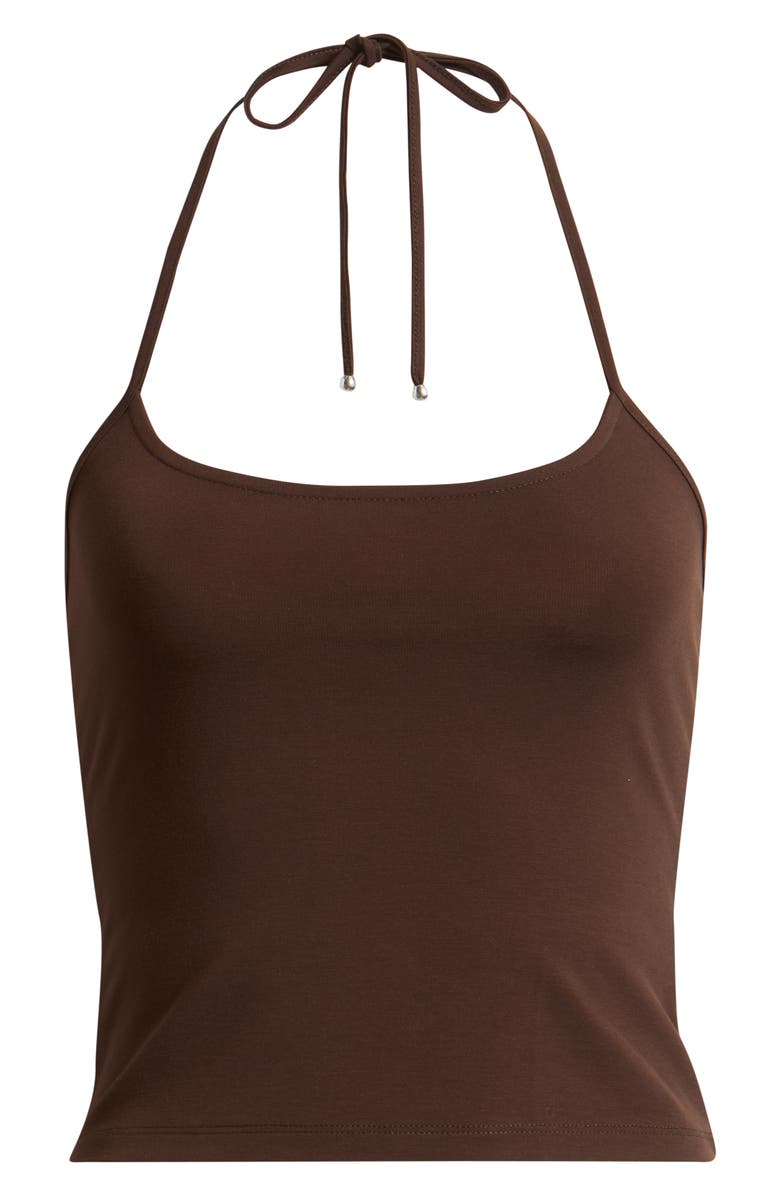 Feners Gresca Halter Neck Camisole, Alternate, color, Chocolat