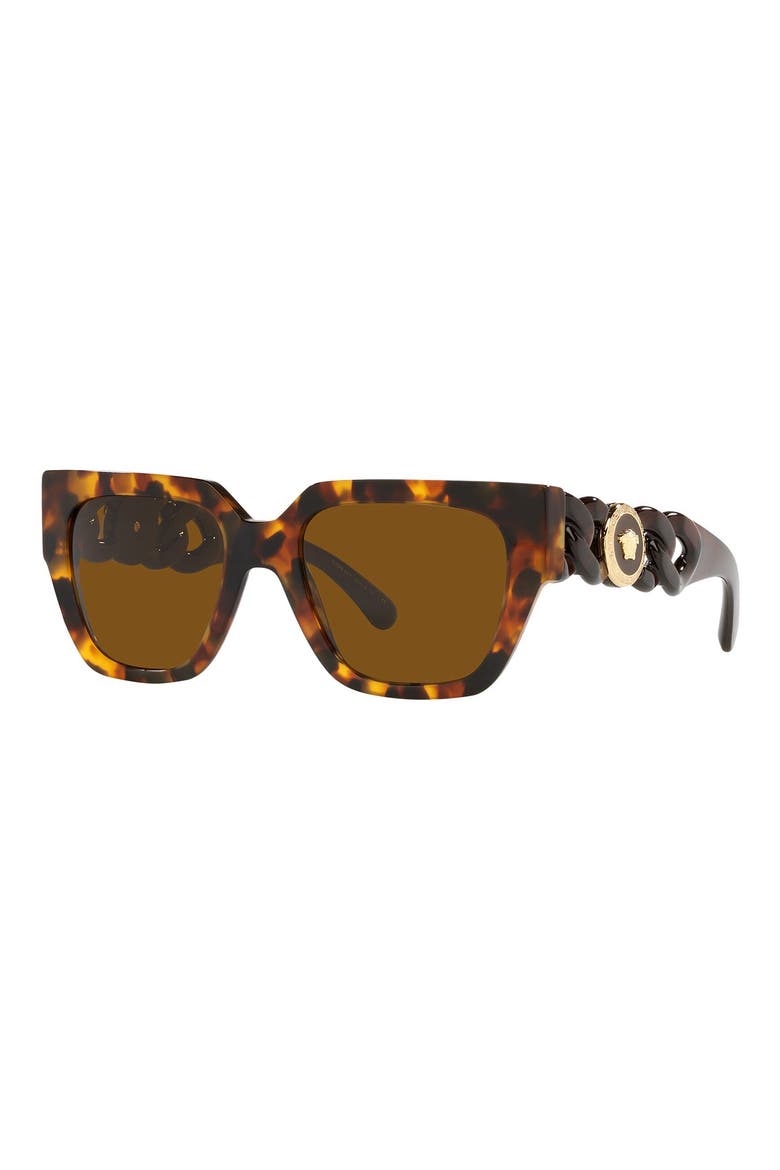 53mm Square Sunglasses, Alternate, color, HAVANA/DARK BRONZE