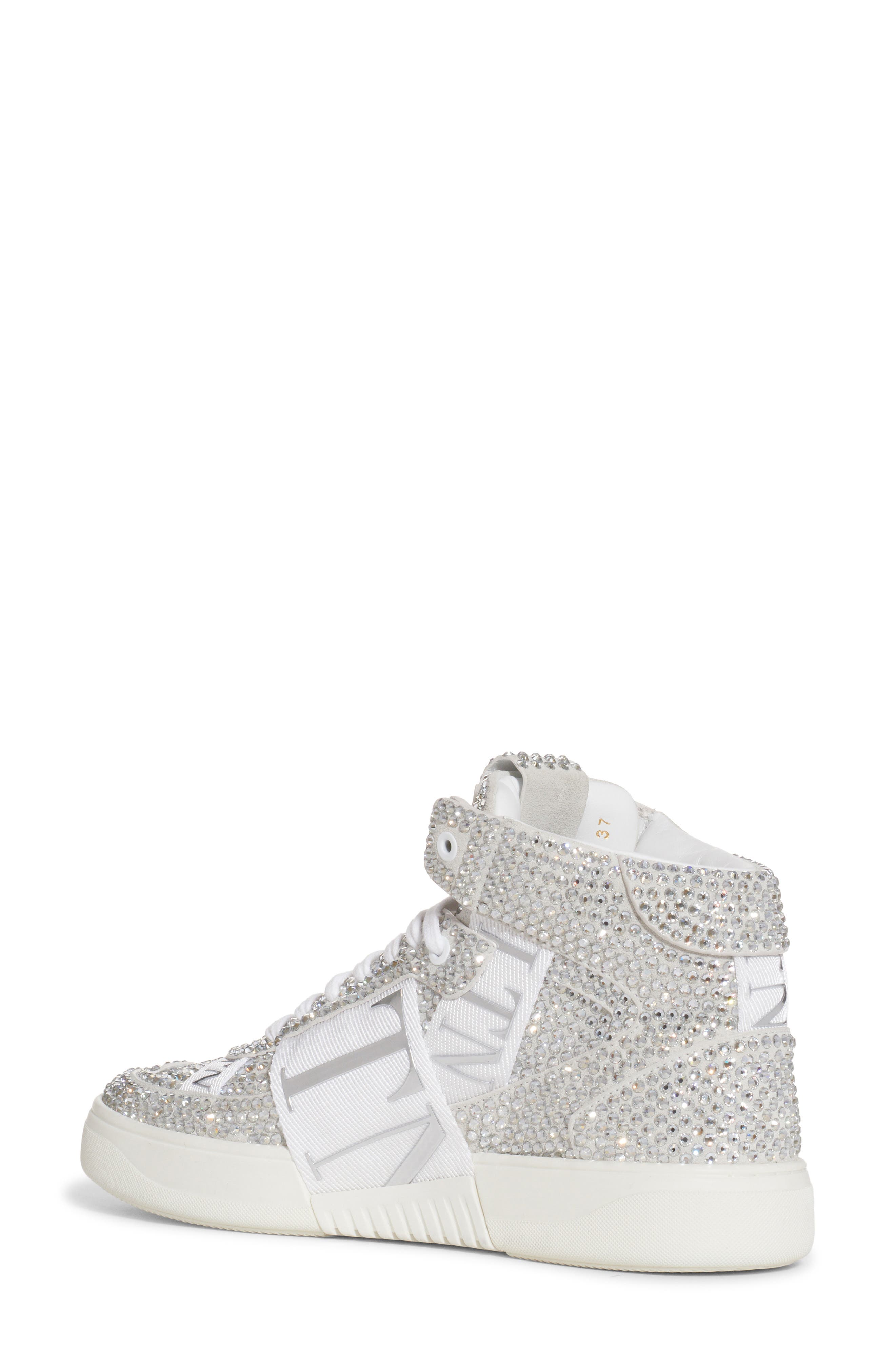 Valentino Garavani VL7N Crystal Embellished High Top Sneaker, Alternate, color, 