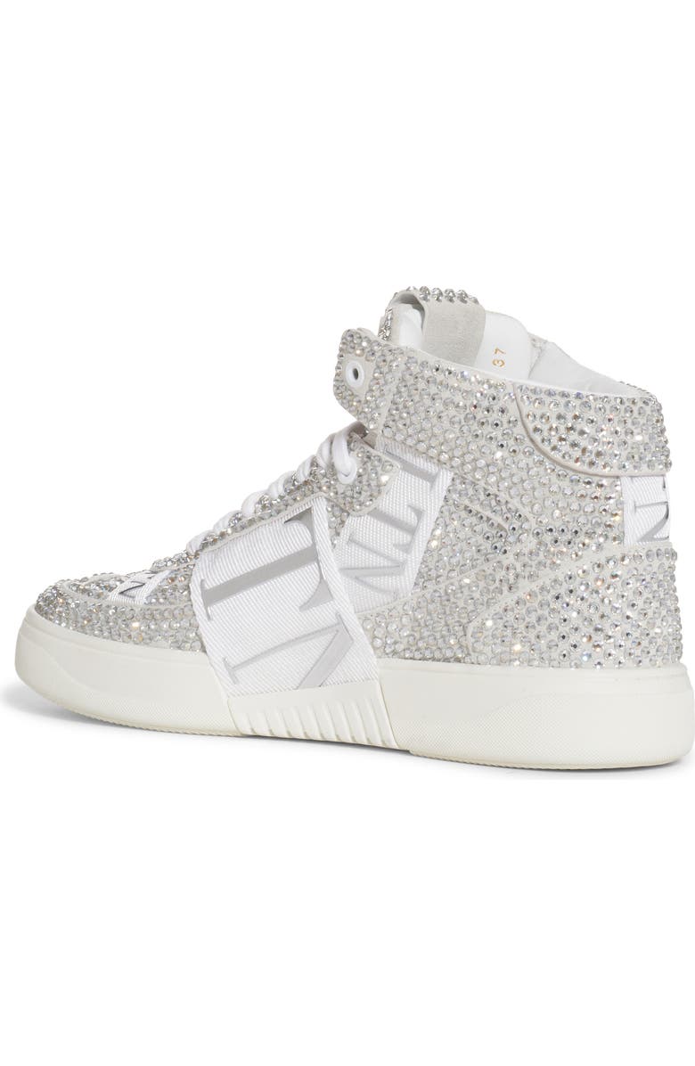 Valentino Garavani VL7N Crystal Embellished High Top Sneaker, Alternate, color,