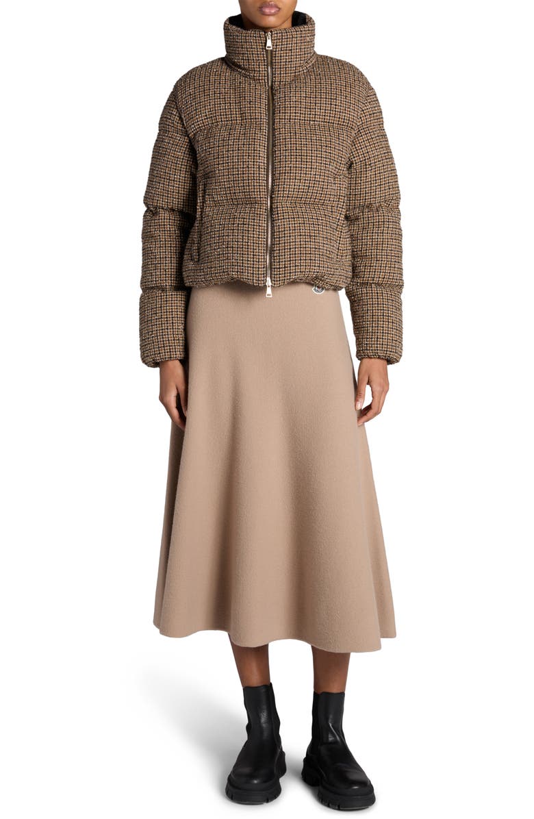 Moncler Seboune Houndstooth Down Jacket, Alternate, color, 