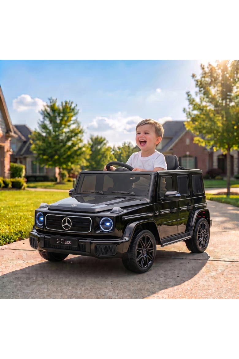Kids Ride On Car, Licensed Mercedes-Benz G580 12V Electric Car for Kids with Parent Remote Control, Alternate, color, Black