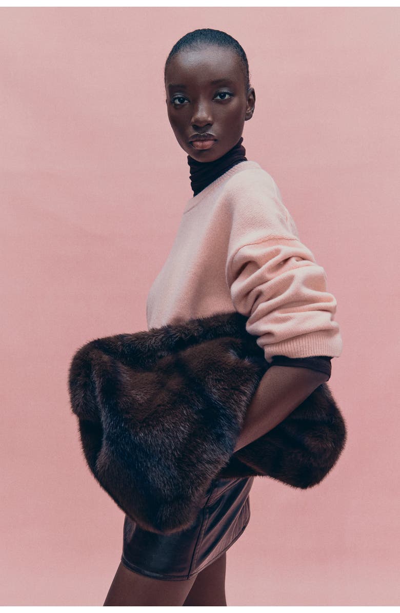 H&M Oversized Jumper, Alternate, color, Powder Pink