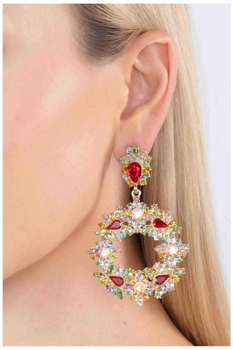 Kaleidoscope Statement Earrings, Alternate, color, GOLD