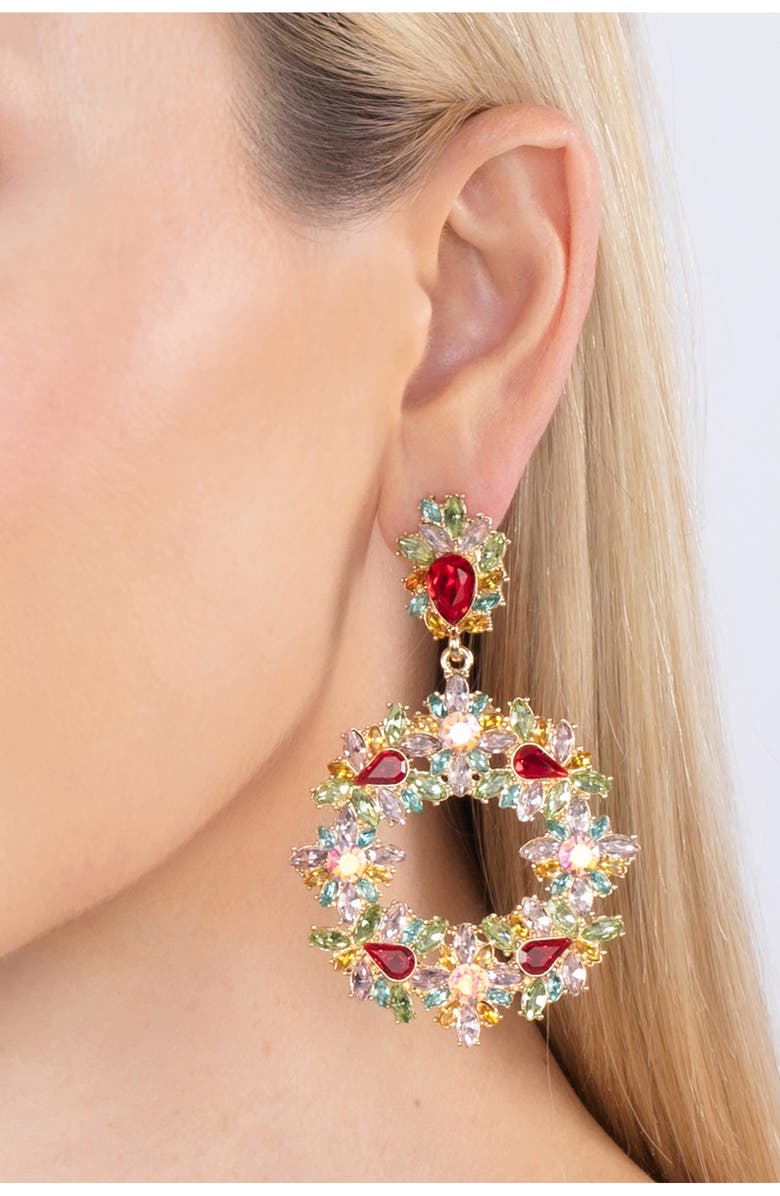 EYE CANDY LOS ANGELES Kaleidoscope Statement Earrings, Alternate, color, Gold