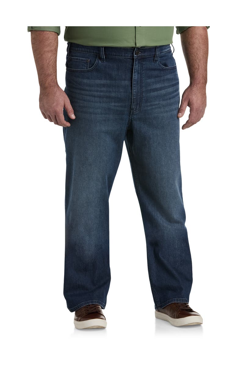 True Nation by DXL Loose-Fit Stretch Dark Wash Jeans, Main, color, Dark Wash Eco