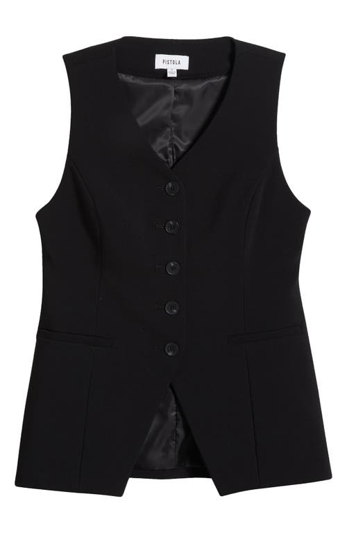 Pistola Lila Tailored Vest In Black