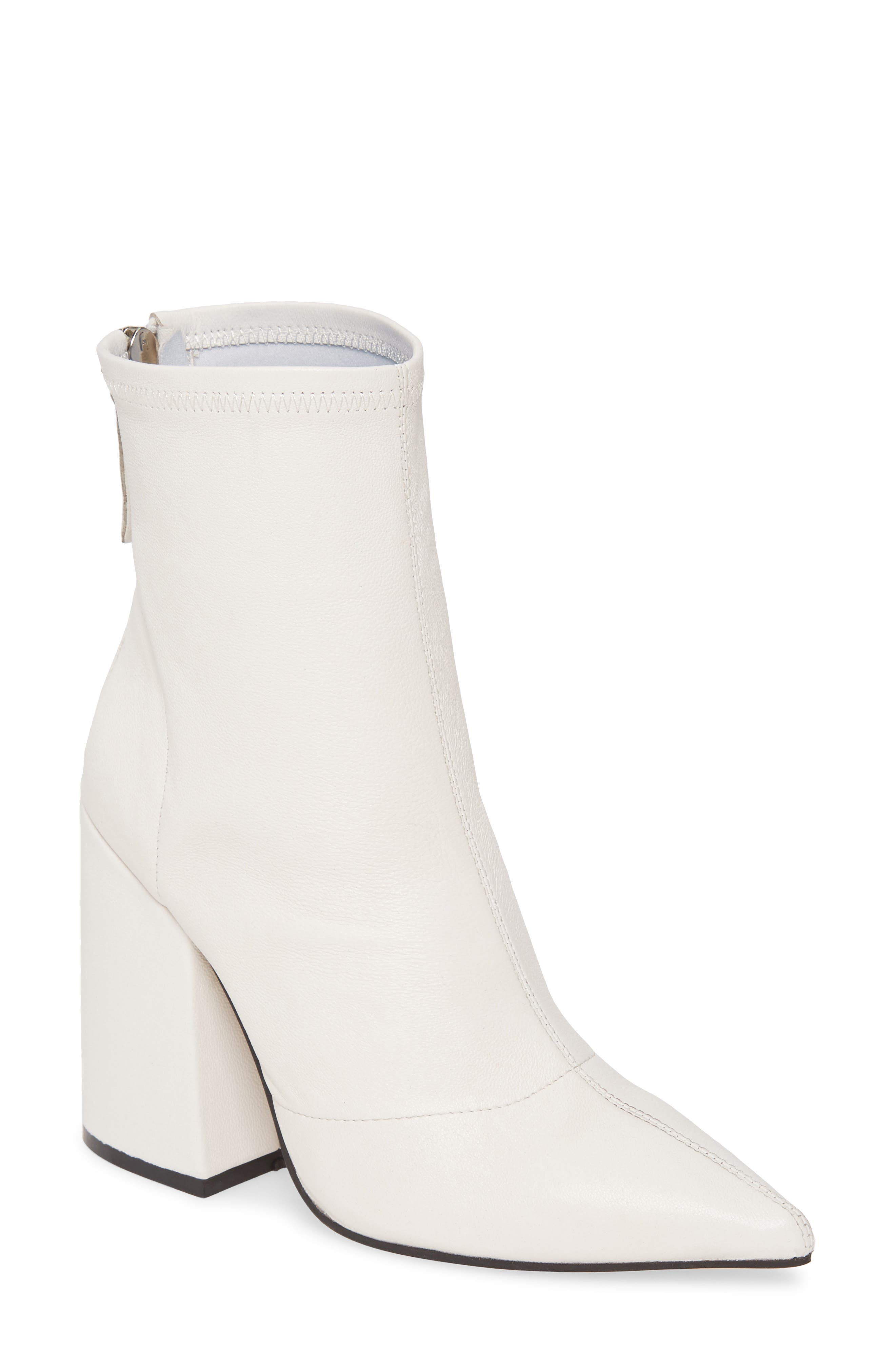Ahnika Bootie, Main, color, WHITE STRETCH LEATHER