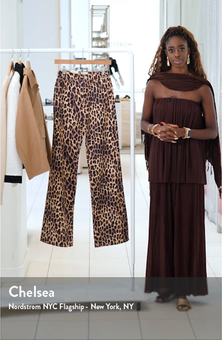 Print High Waist Flare Jeans, sales video thumbnail