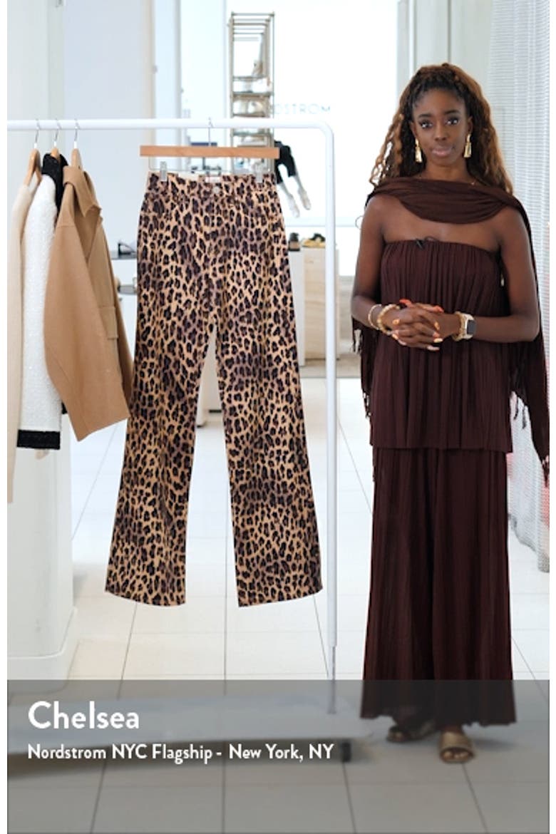 Print High Waist Flare Jeans video