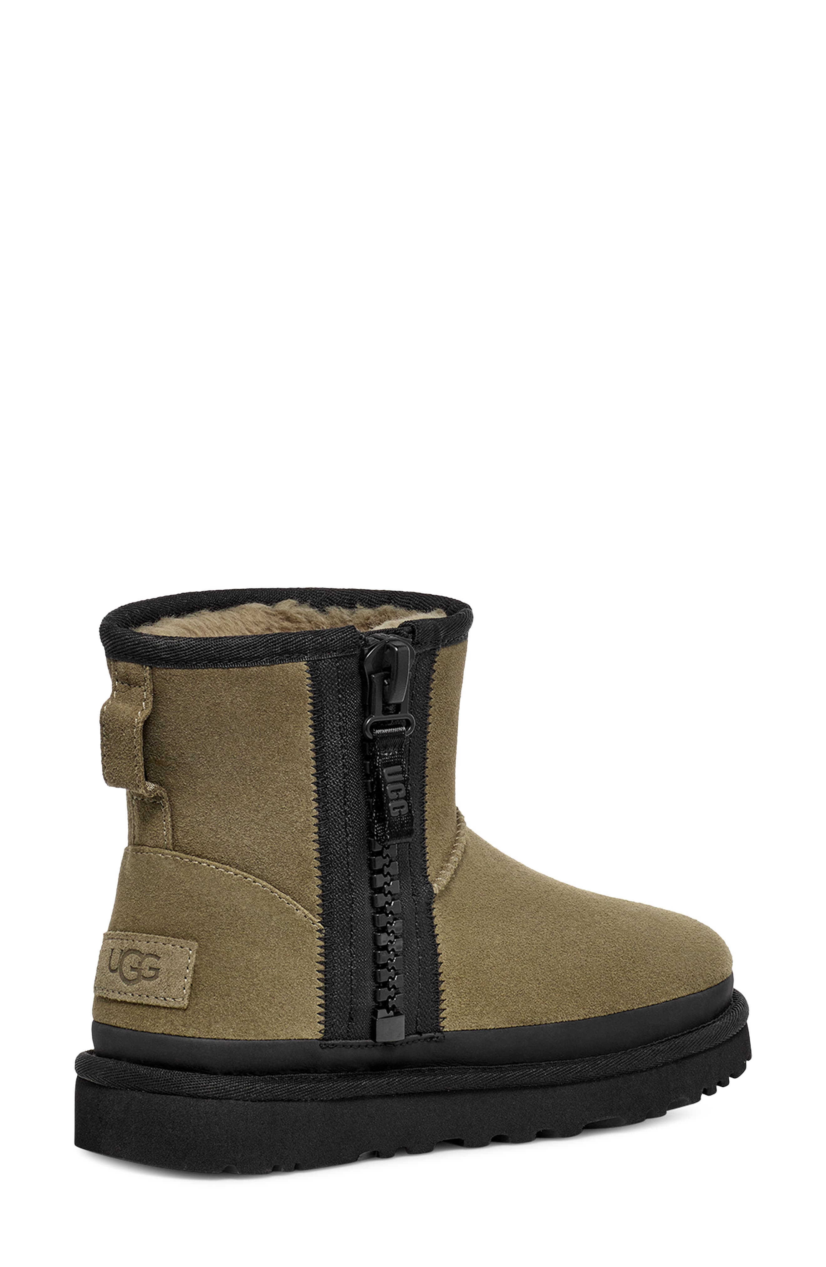 Mini Classic Zip Bootie, Alternate, color, BURNT OLIVE