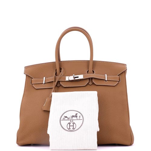 Pre-owned Hermes  Hermes Birkin Handbag Brown Togo With Palladium Hardware 35 In Multi