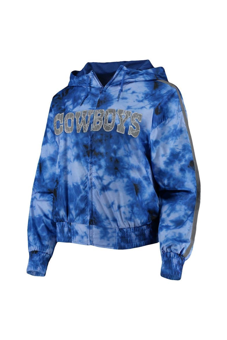 Women's Mitchell & Ness Navy Dallas Cowboys Galaxy Full-Zip Windbreaker Hoodie Jacket, Alternate, color, Navy