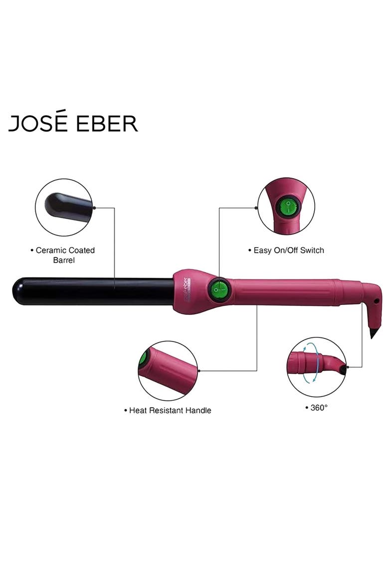 Clipless Curling Iron 1", Alternate, color, Pink