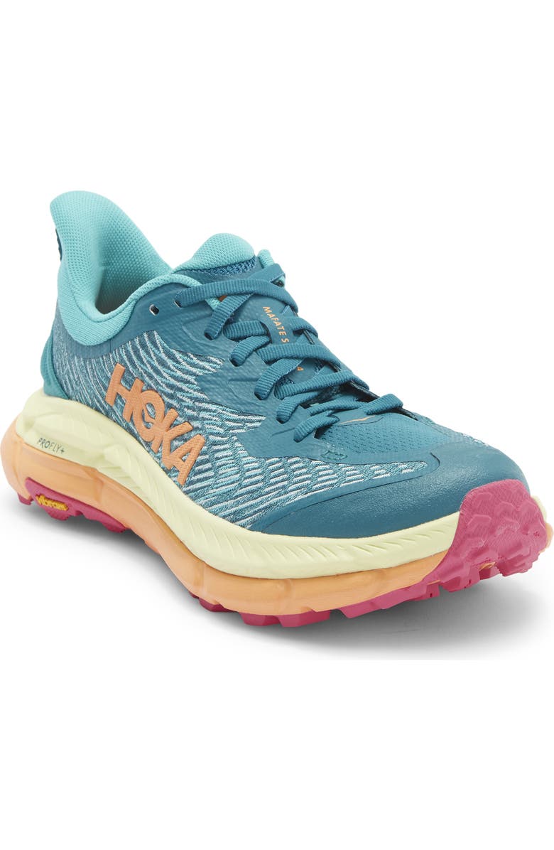 HOKA Mafate Speed 4 Trail Running Shoe, Main, color, Deep Lake / Ceramic