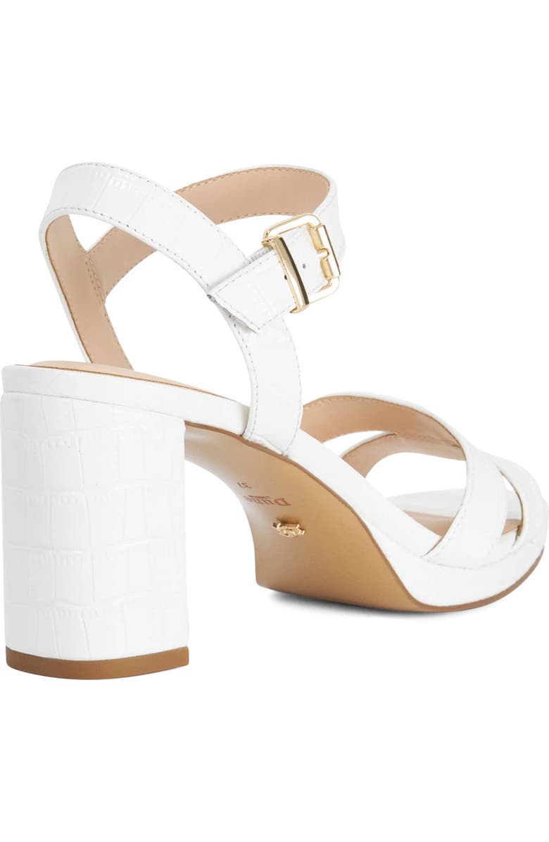 Dune London Manifesting Ankle Strap Platform Sandal, Alternate, color, White