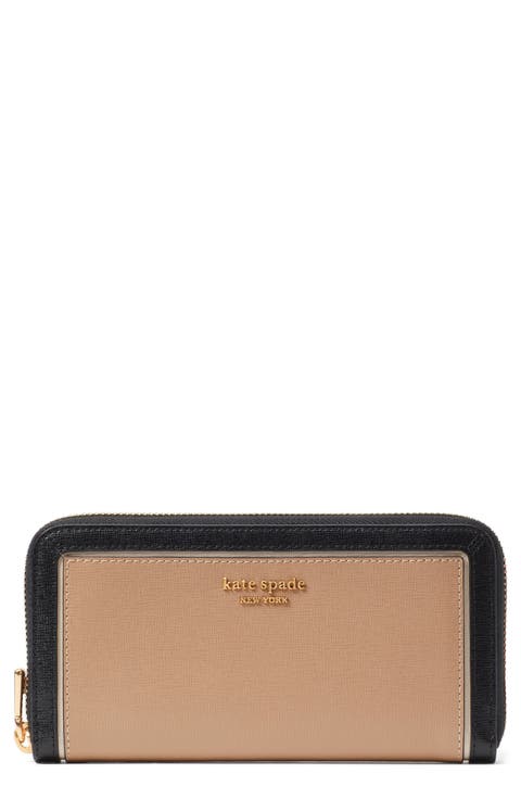 morgan colorblock saffiano leather wallet