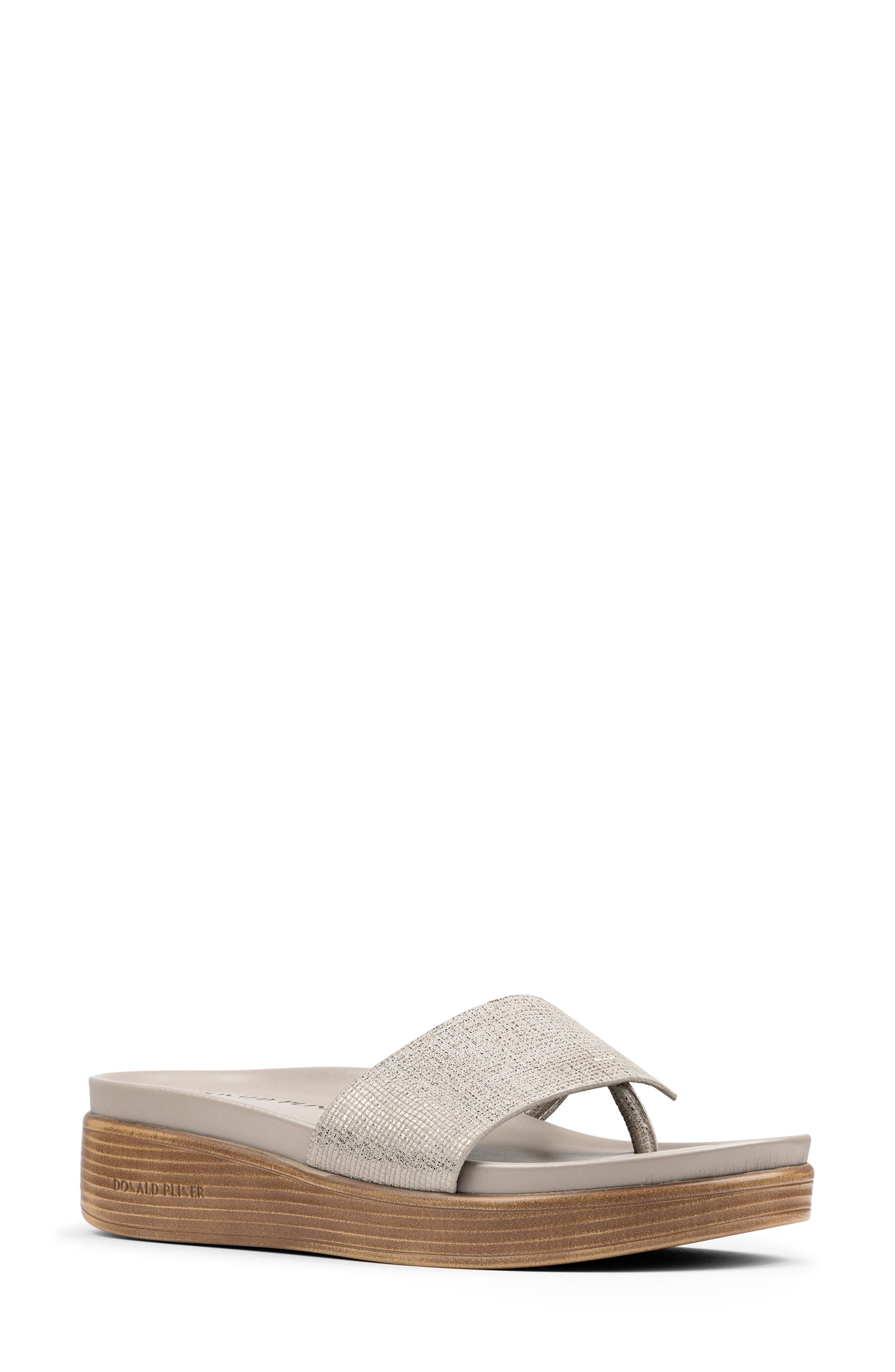 Donald Pliner Fifi Platform Wedge Flip Flop, Main, color, Taupe