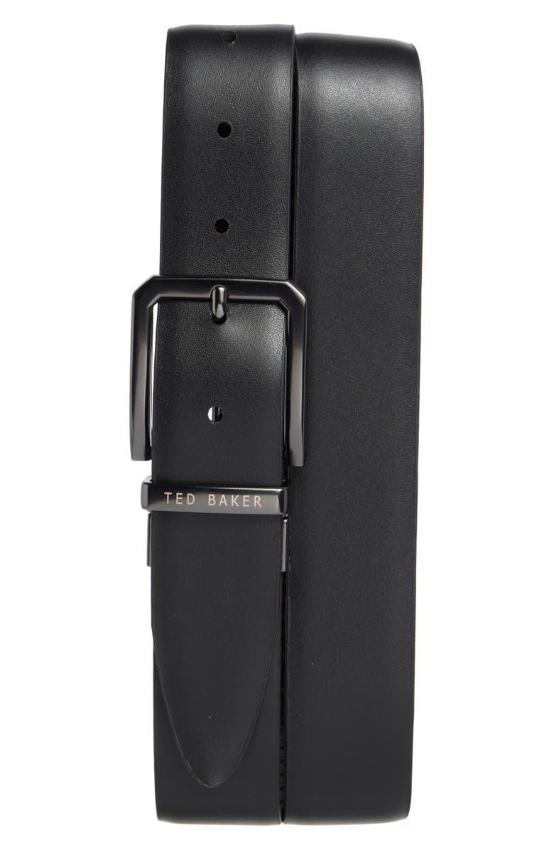 Ted Baker London Reversible Embossed Leather Belt, Alternate, color, Brown/Black