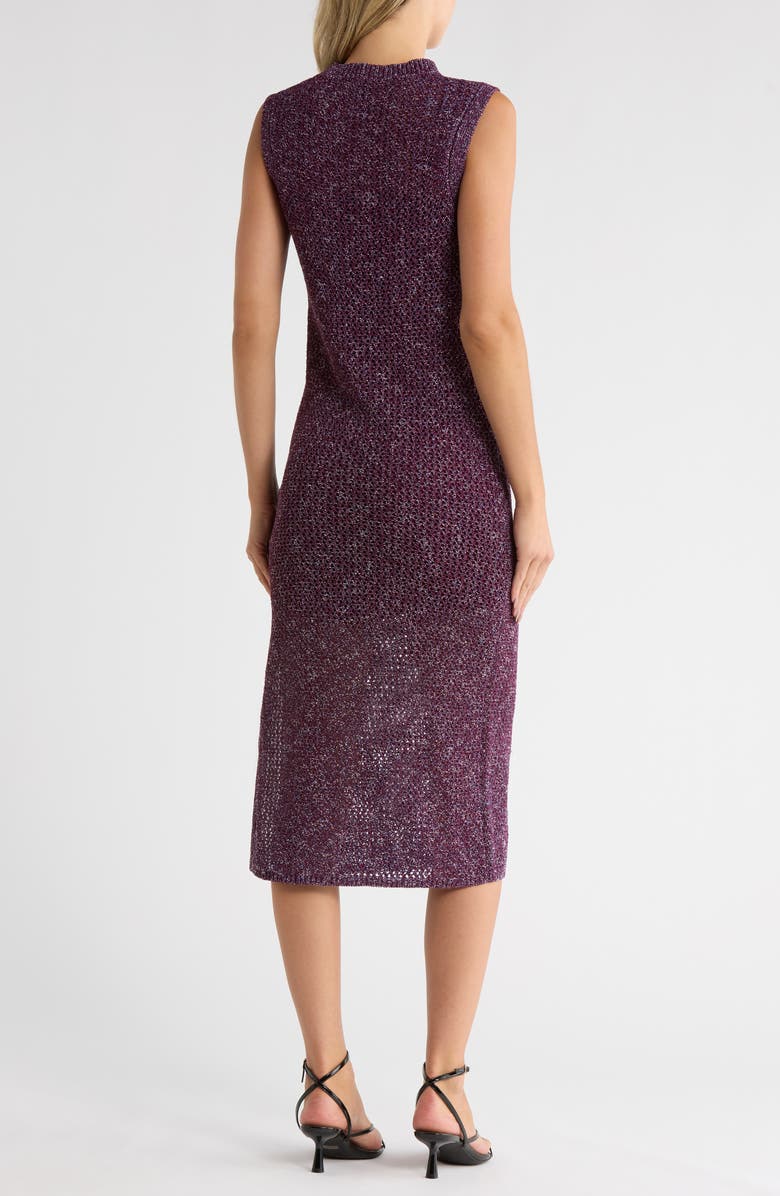 rag & bone Carter Open Knit Tank Dress, Alternate, color, Burgundy