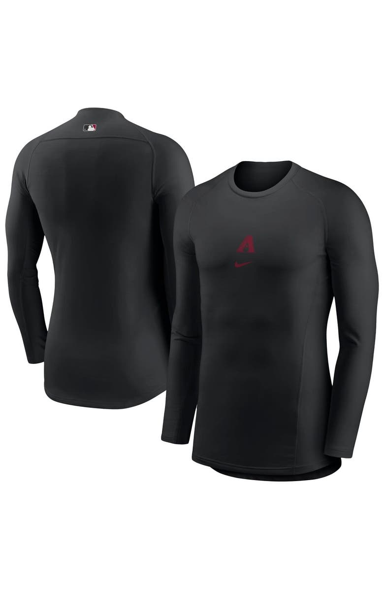 Nike Men's Nike  Black Arizona Diamondbacks Base Layer Raglan Long Sleeve Performance T-Shirt, Main, color, 