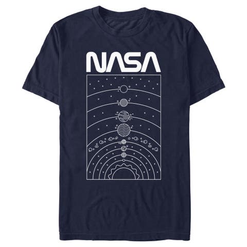 Men's NASA Solar System Outline Poster  Graphic T-Shirt
