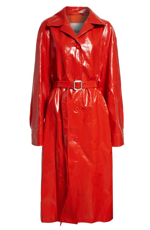 Jil Sander Belted Coated-linen Trench Coat