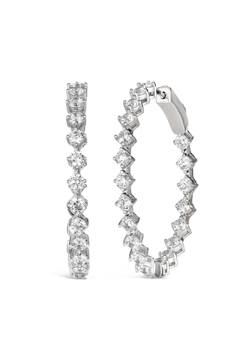 Anna Zuckerman Hoops For Days 4 Carat Size, Main, color, Platinum