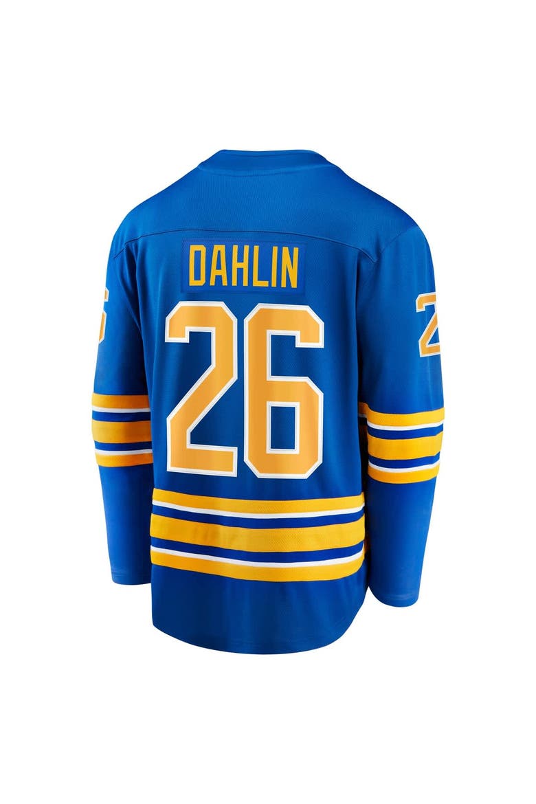 Men's Fanatics Rasmus Dahlin Royal Buffalo Sabres Home Captain Patch Breakaway Jersey, Alternate, color, Royal