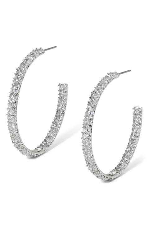 The Perfect Gift Crushed Pavé Inside Out Hoop Earrings