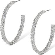 Nadri The Perfect Gift Crushed Pavé Inside Out Hoop Earrings