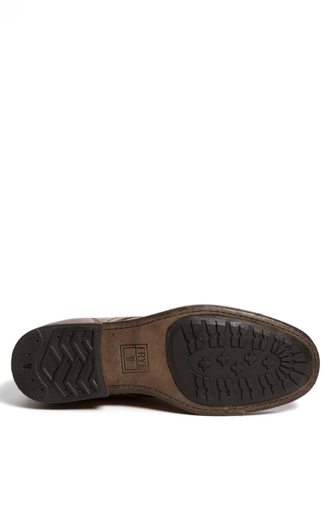 Frye Tyler Plain Toe Boot, Alternate, color, Cognac