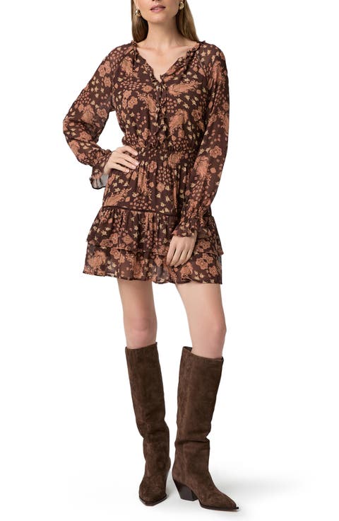 Alison Long Sleeve Silk Dress