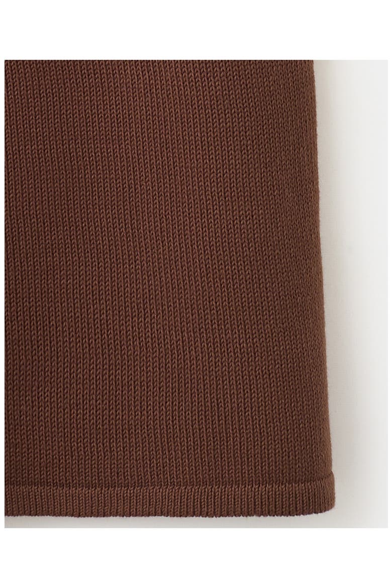 Cotton Knit Pencil Skirt, Alternate, color, CHOCOLATE