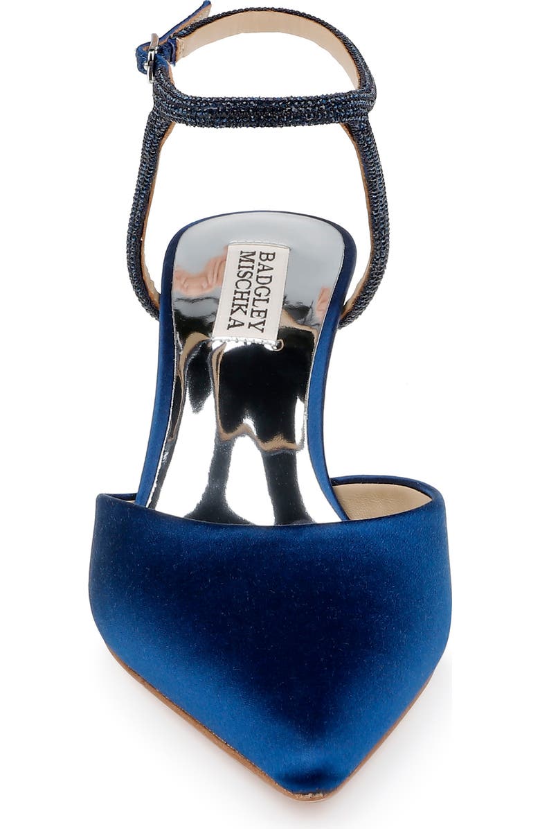 Badgley Mischka Collection Autumn Pointed Toe Ankle Strap Pump, Alternate, color, Blue