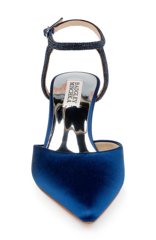 Badgley Mischka Collection Autumn Pointed Toe Ankle Strap Pump In Blue