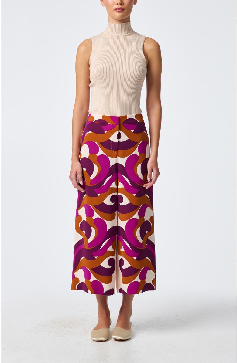 Trina Turk Short Weekend 2 Printed Cropped Pant, Main, color, Multi