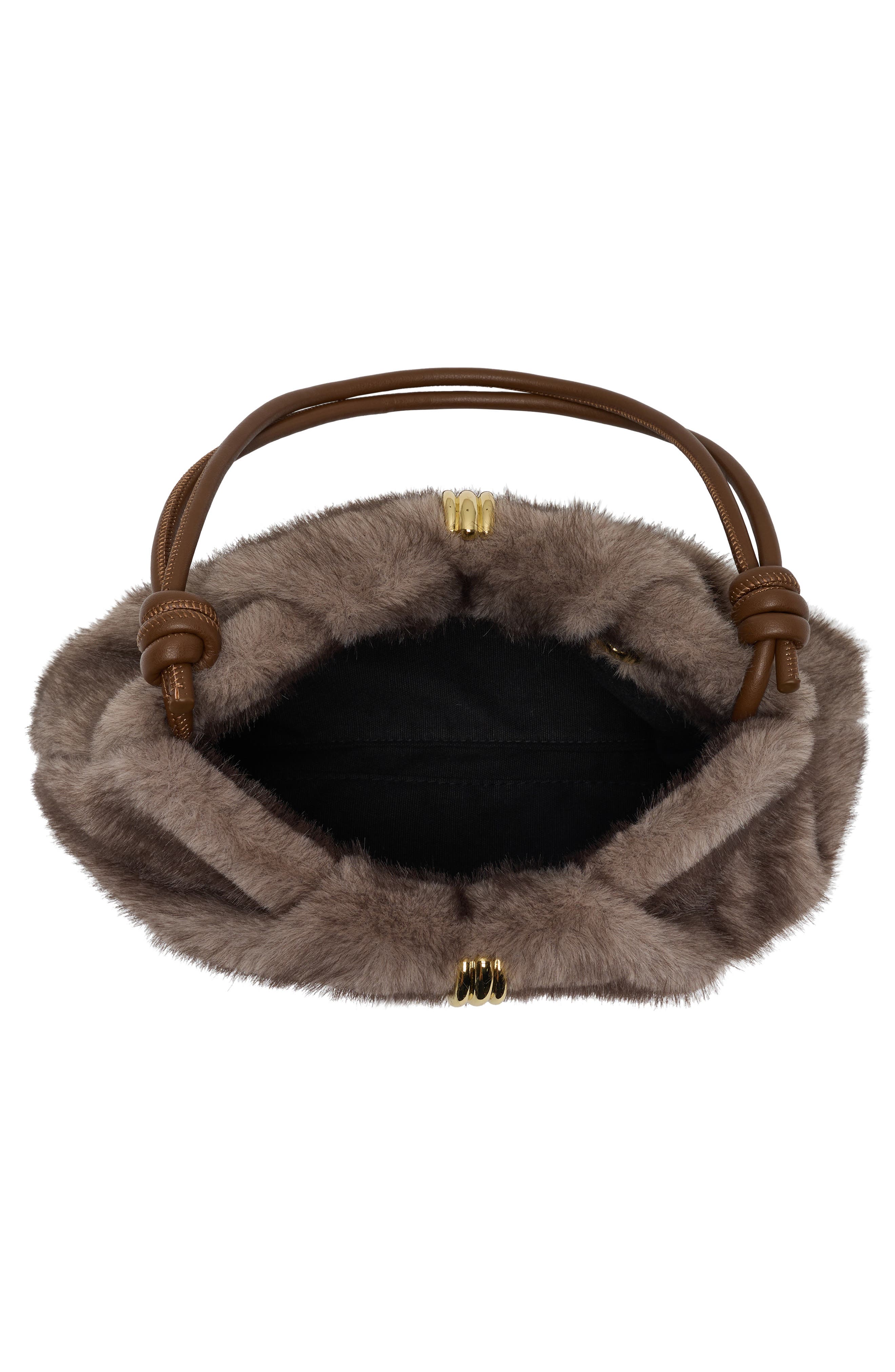 Ravel Faux Fur Shoulder Bag, Alternate, color, GREY