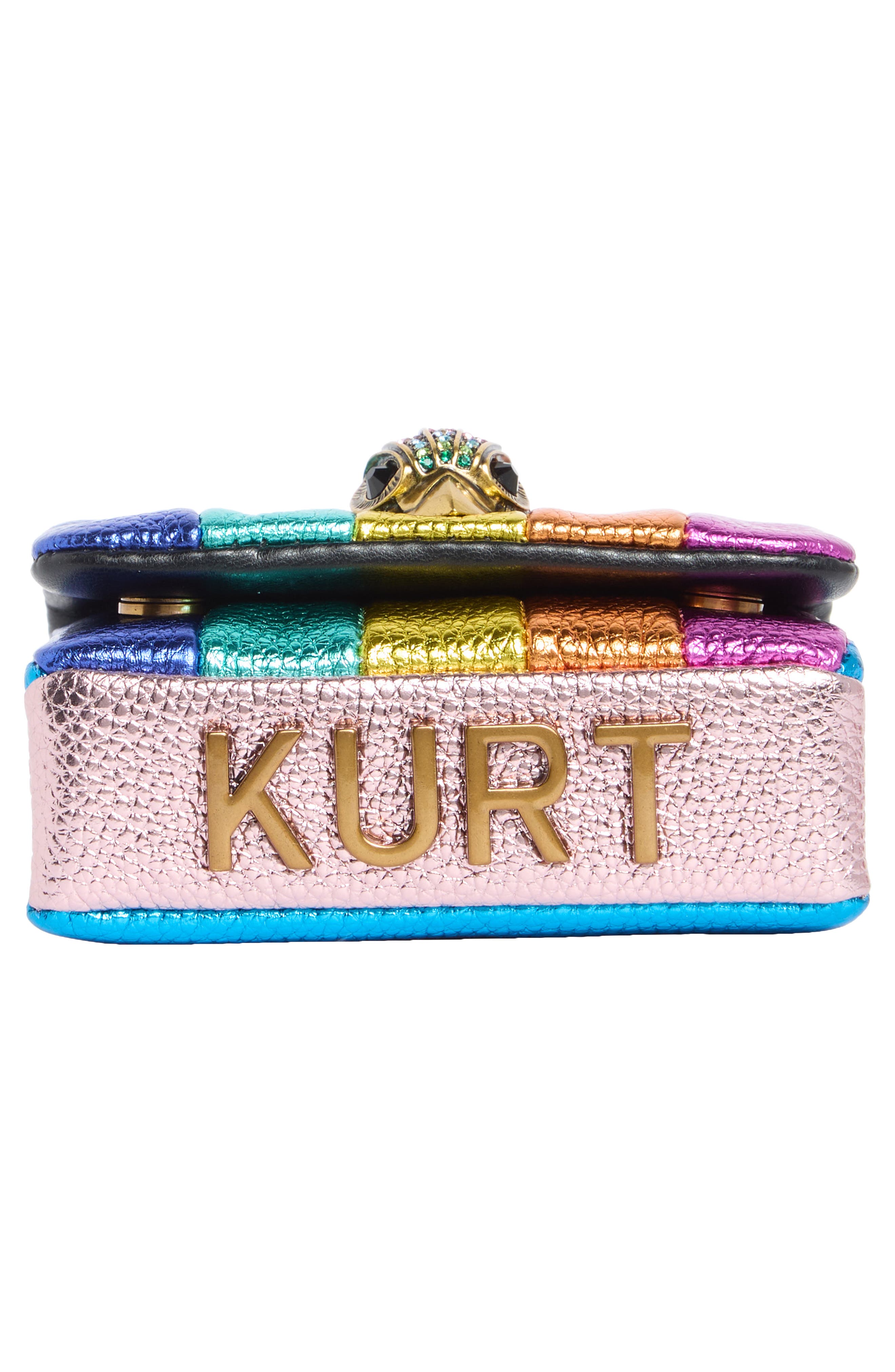 Kurt Geiger London Nano Kensington Leather Crossbody Bag, Alternate, color, Rainbow Multi