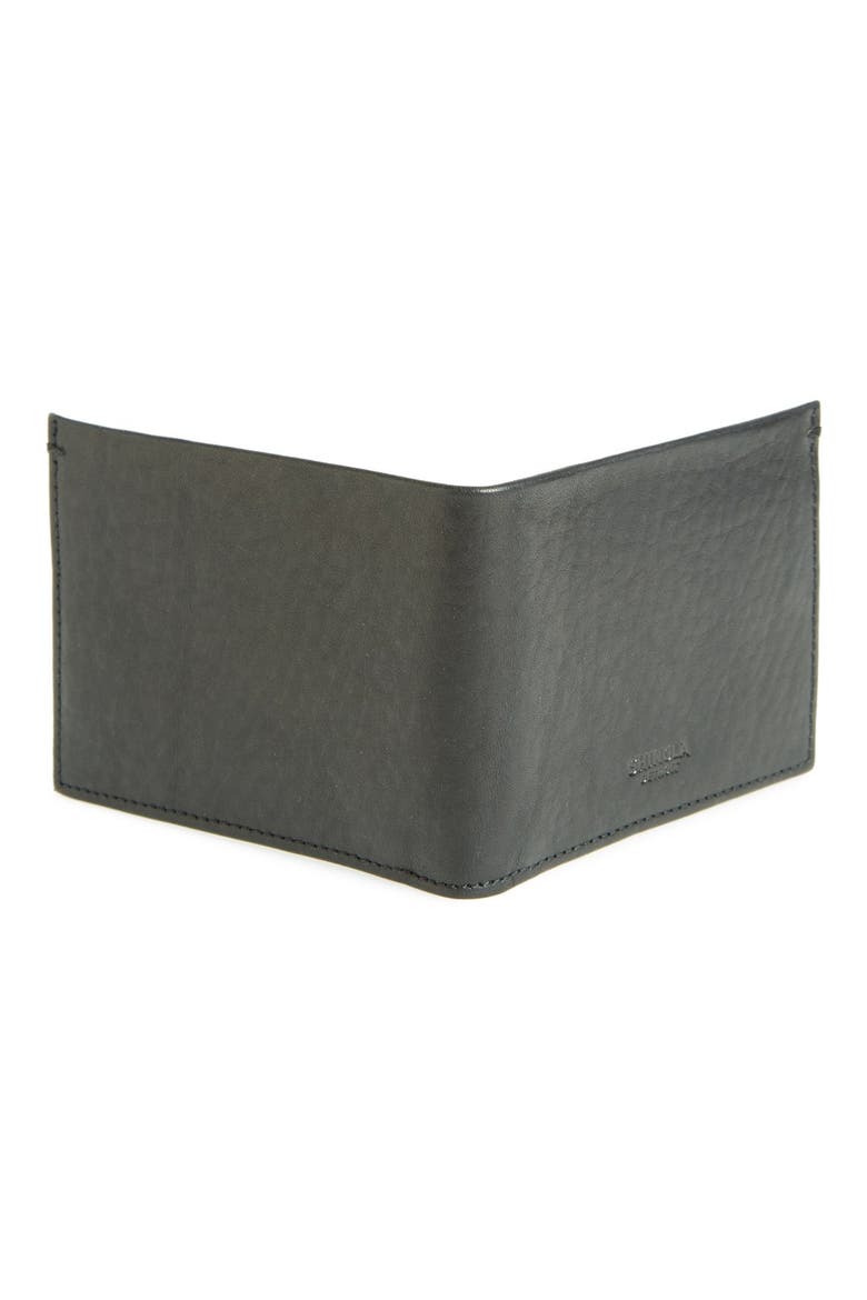 Slim Bifold Leather Wallet, Alternate, color, BLACK