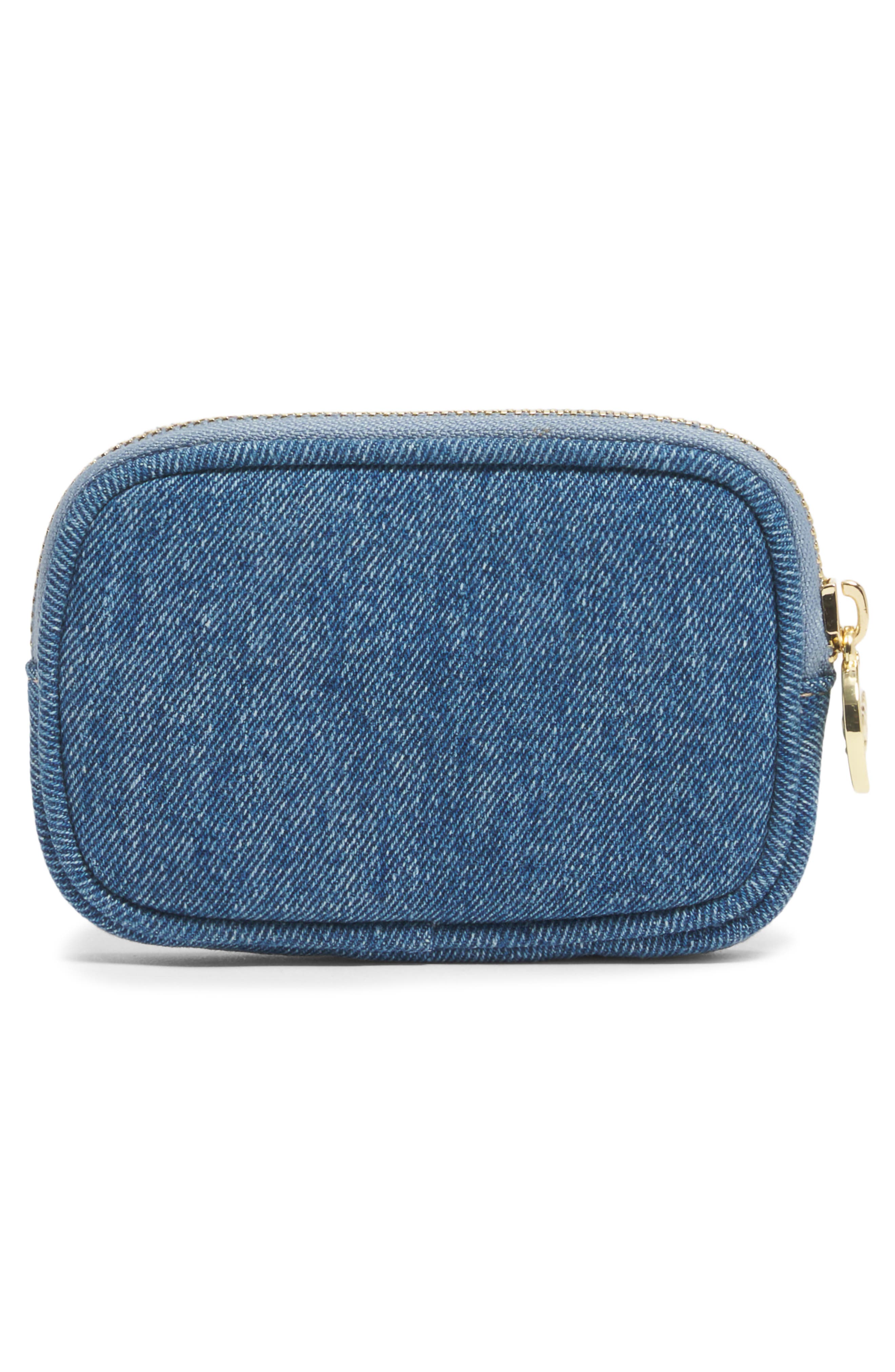 Airplane Patch Micro Pouch, Alternate, color, MEDIUM WASH DENIM