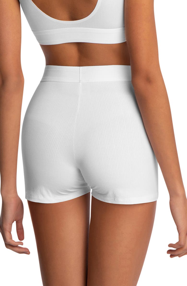 Wolford Beauty Bike Shorts, Alternate, color, 104 Pearl