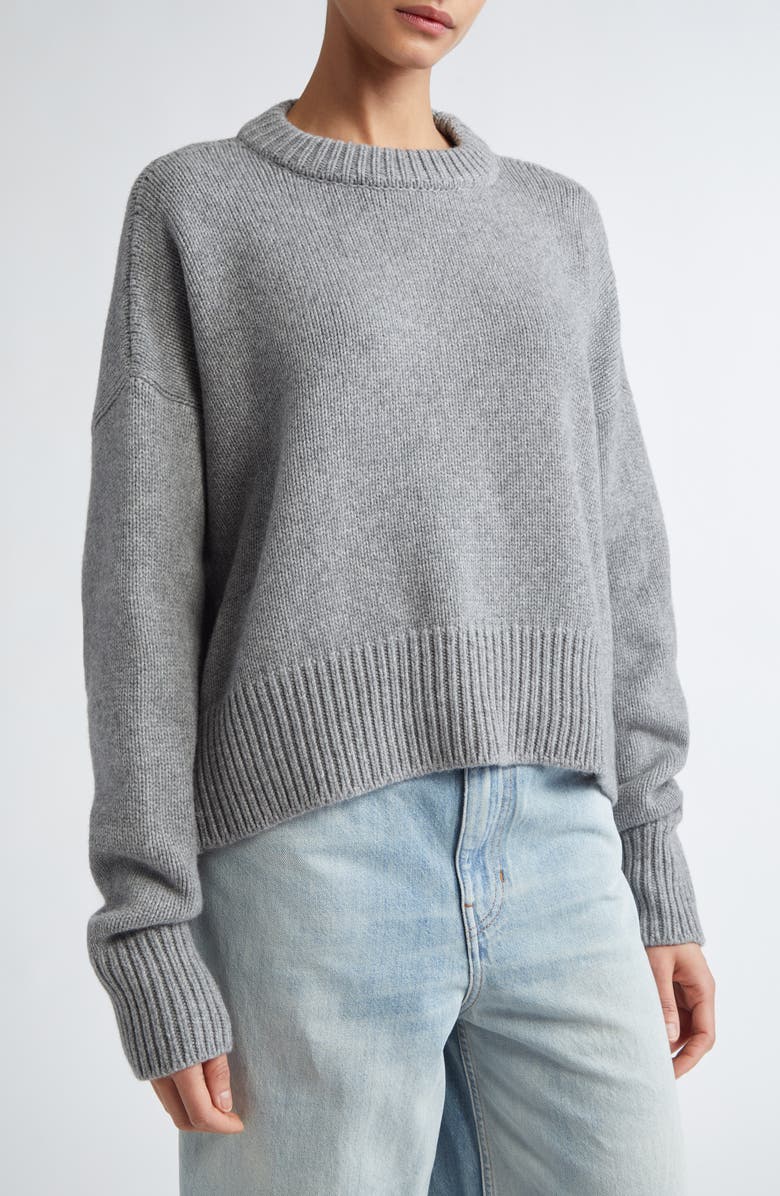 NACKIYÈ Loose Fit Merino Wool & Cashmere Crewneck Sweater, Alternate, color, 