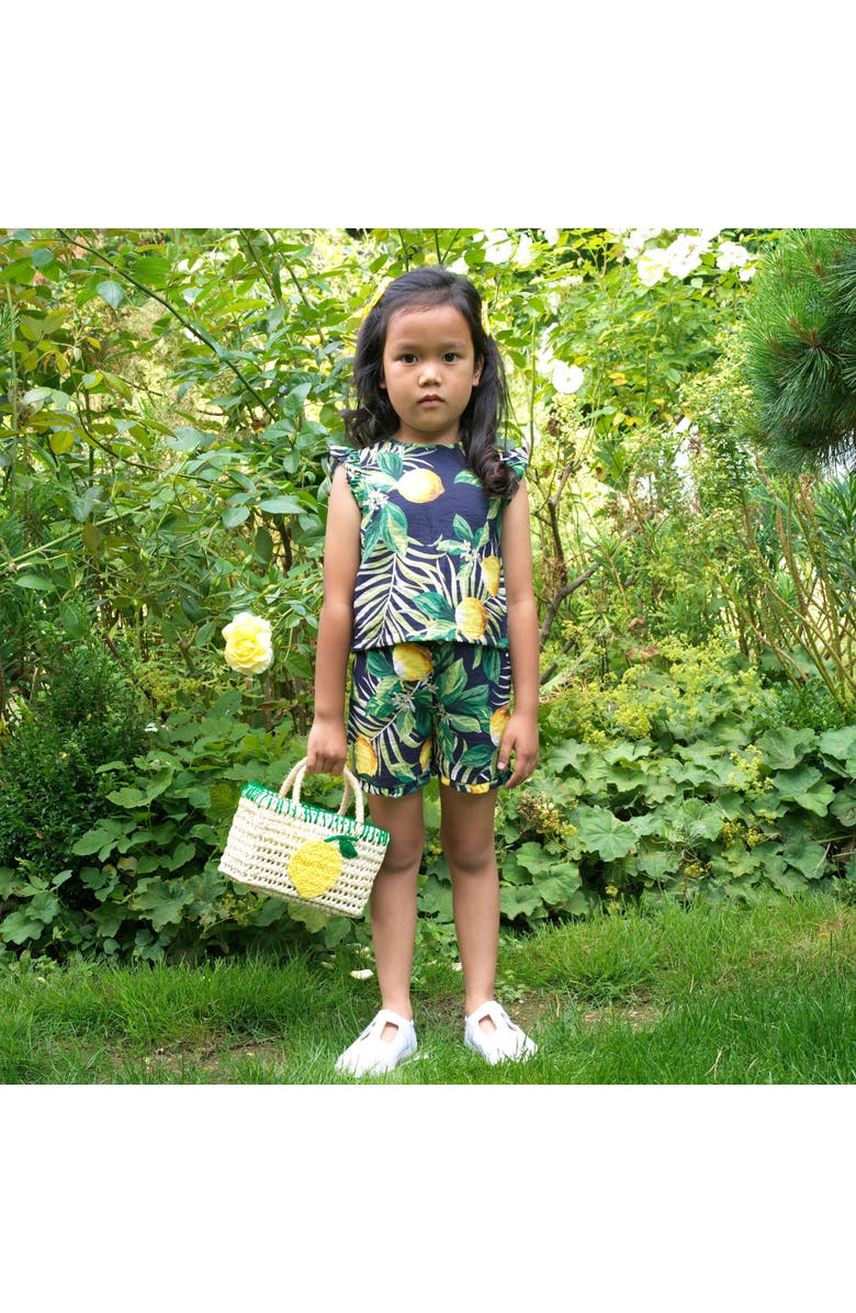 Rachel Riley Lemon Ruffle Set, Alternate, color, Navy