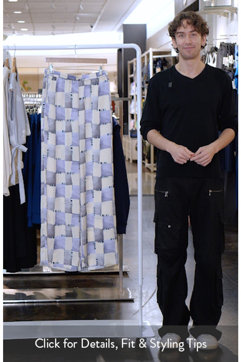 Check Satin Pants video