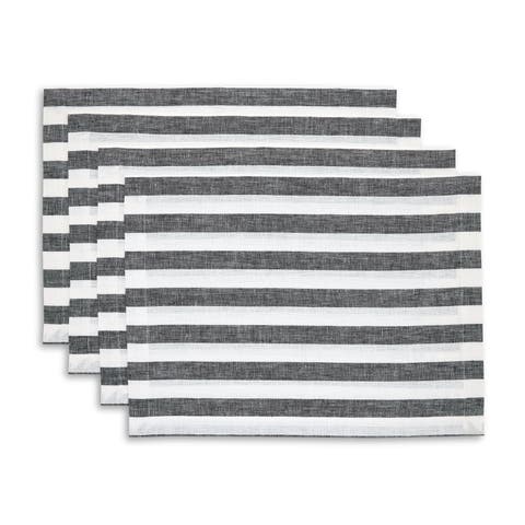 Linen Placemats - Sorrento Stripe, 14" x 19"