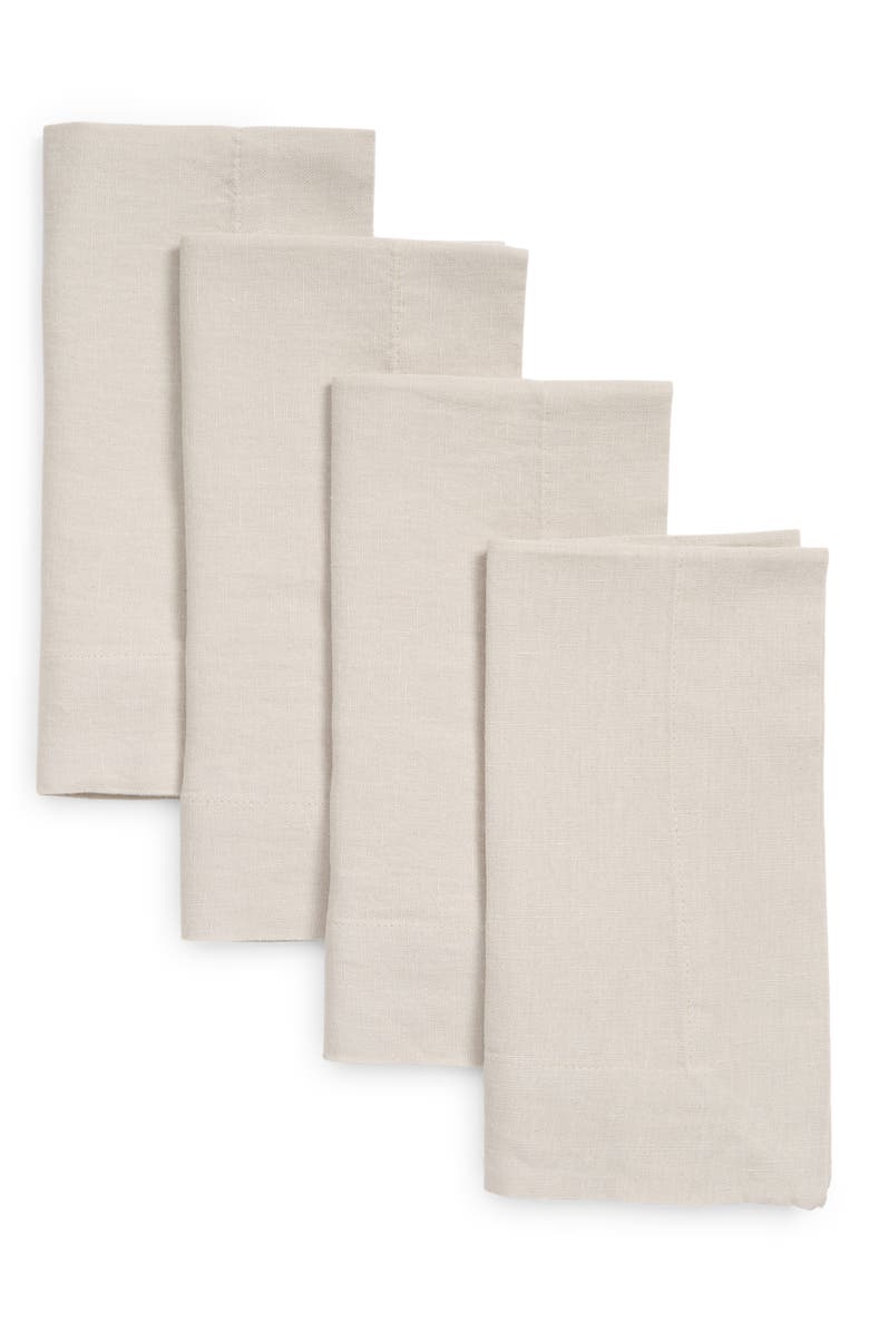 Nordstrom Set of 4 Cotton & Linen Napkins, Main, color,