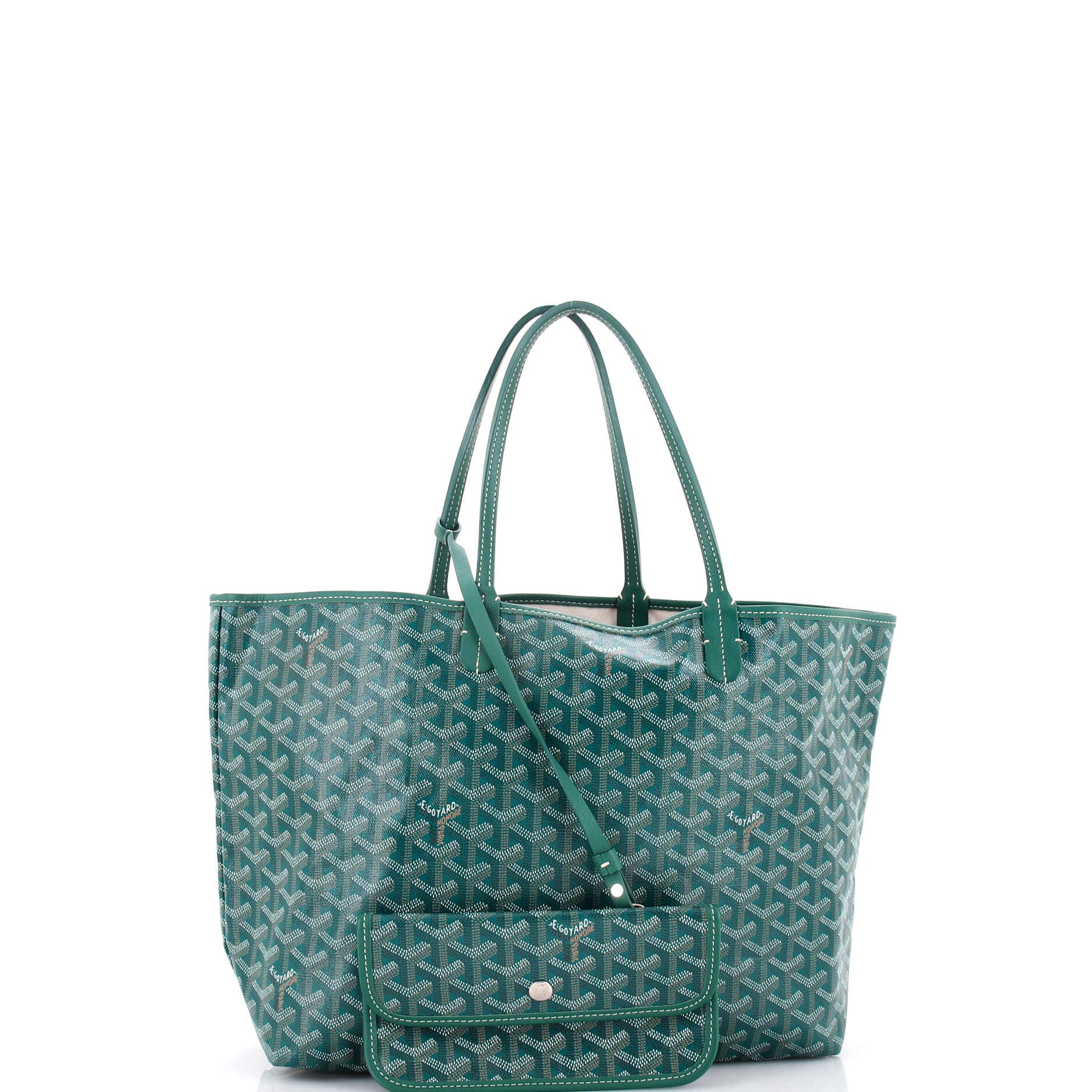 Pre-Owned Goyard Saint Louis Tote Coated Canvas PM, Alternate, color, Green