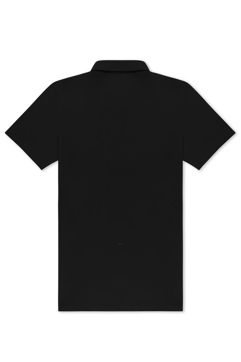 Astronaut Midweight Short Sleeve Polo Shirt, Alternate, color, Black
