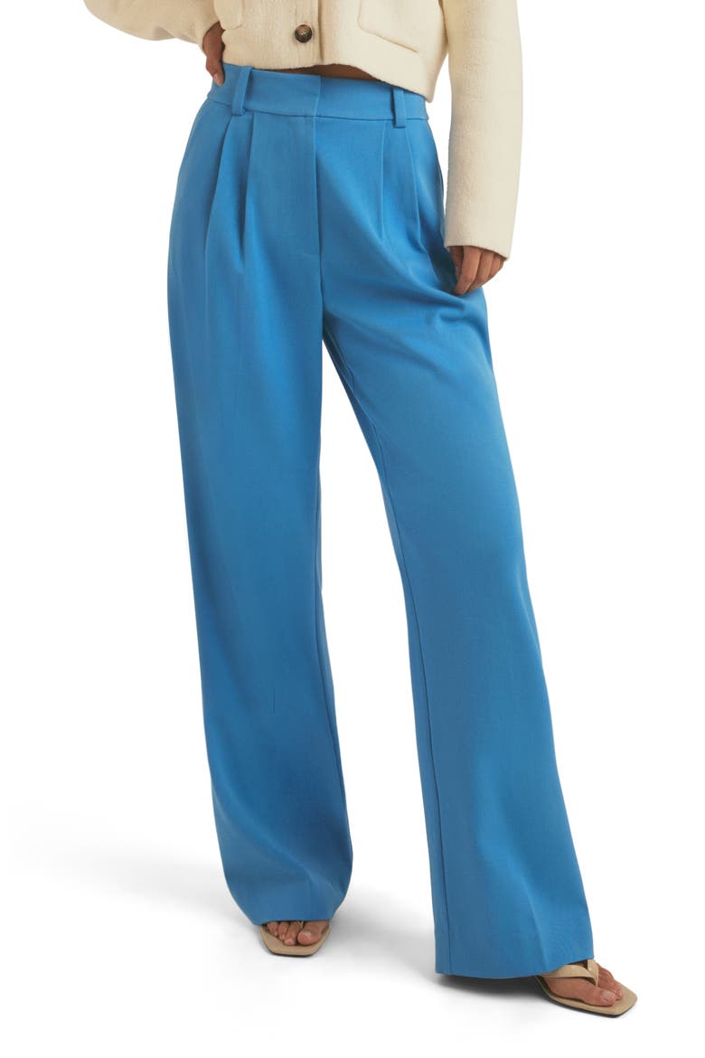 The Favorite Pant Pleated Pants, Main, color, FRENCH BLUE